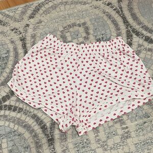 Roller Rabbit White Shorts with Pink Heart Print